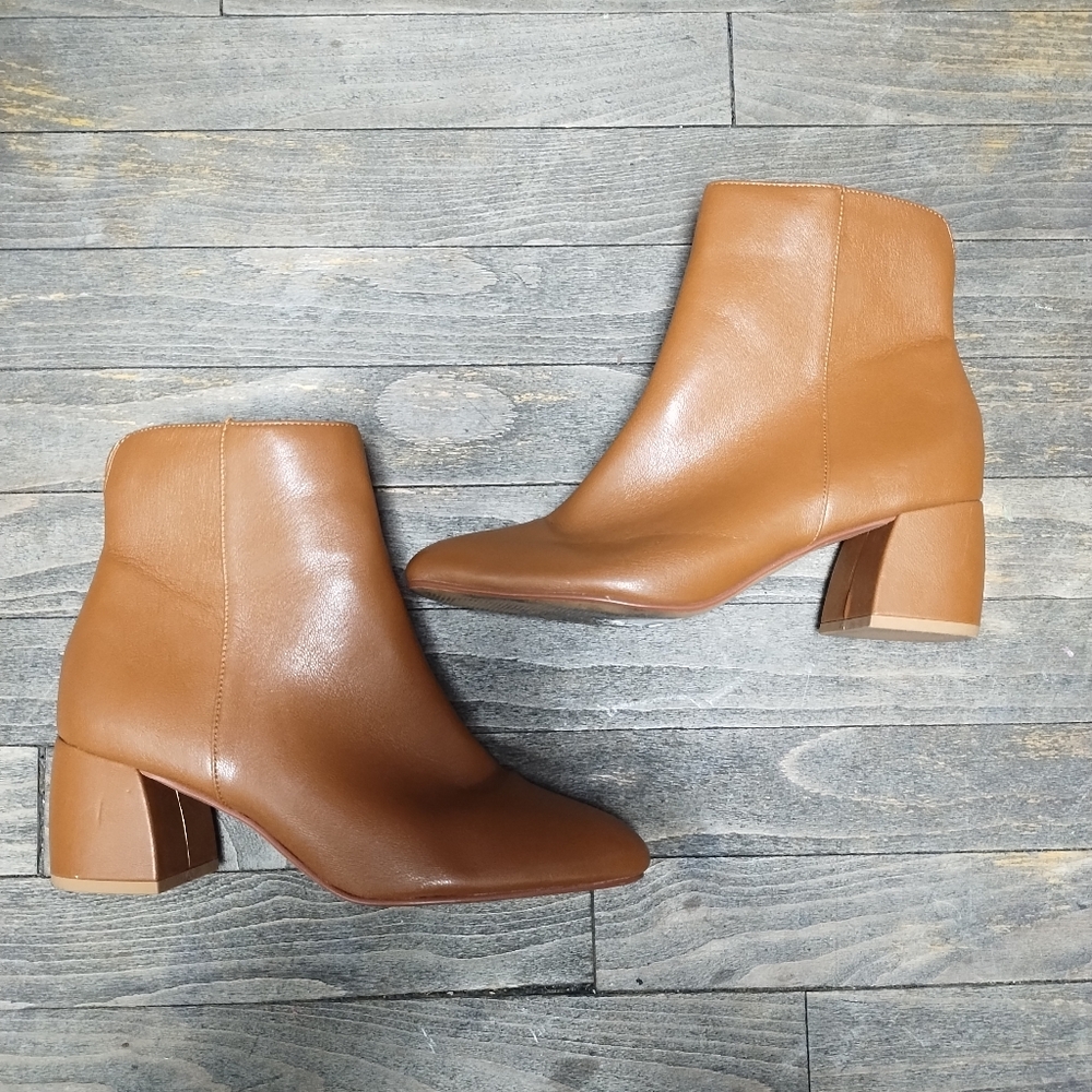 Chinese Laundry Davinna Ankle Block Heel Brown Boots